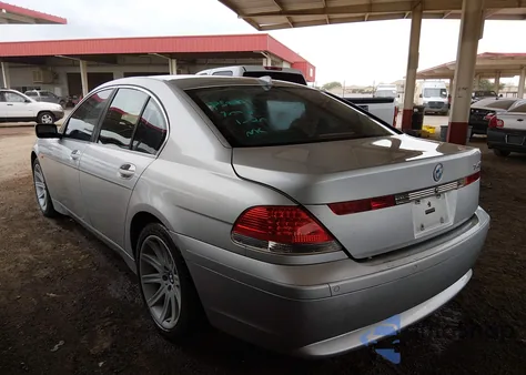 2002 BMW 745I из США, поврежденный, VIN WBAGL63412DP54881